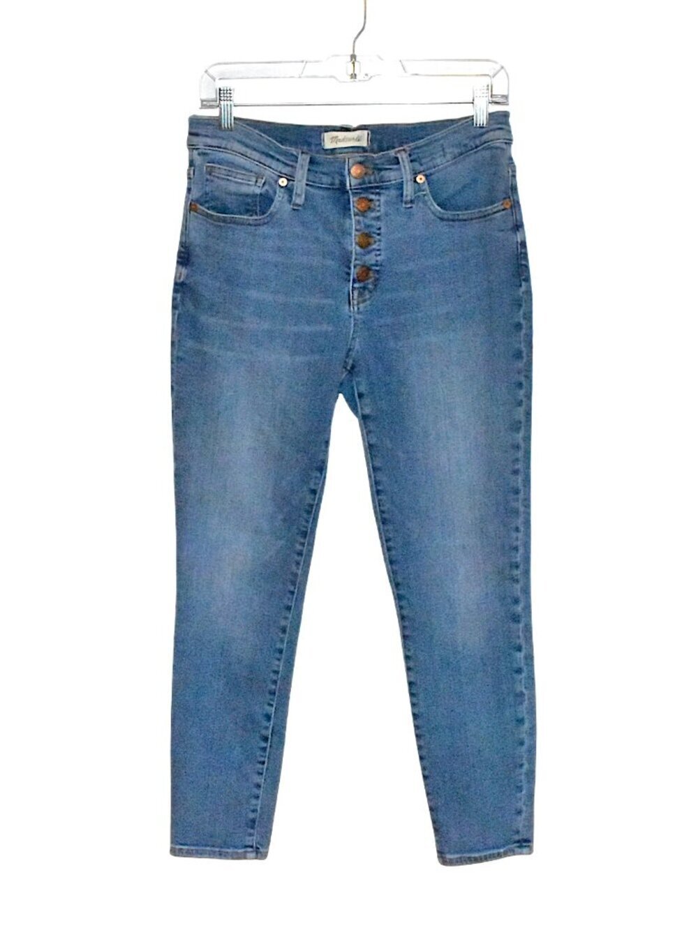 Madewell Mid Rise Skinny Crop Button Front Jeans Size 29